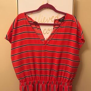 Express red jumpsuit